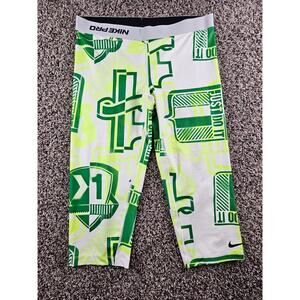 Nike Pro Womens Sz XL Capri Length Compression leggings White Green